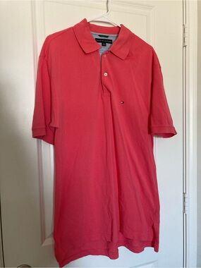 Tommy Hilfiger Coral Red Short-Sleeve Polo